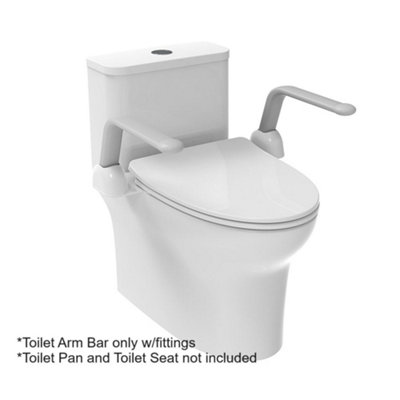 Euroshowers Toilet Support Foldable Arm Rails