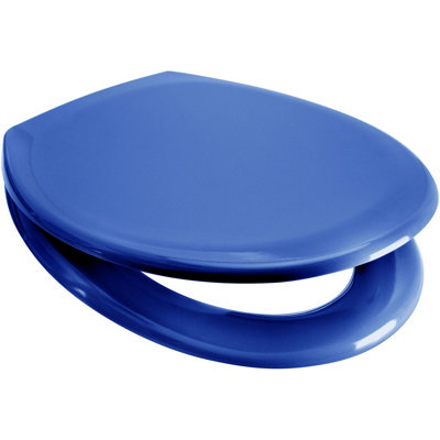 Euroshowers Top Fix Blue Oval Soft Close Quick Release Toilet Seat 375x445mm Price Comparisons | Compare The Build