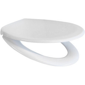 Euroshowers Top Fix White Oval Soft Close Quick Release Toilet Seat 375x445mm