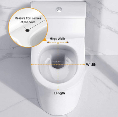 Euroshowers White MDF D Shape Soft Close Top Fix Toilet Seat