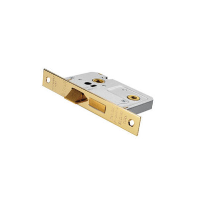 Eurospec Electro Brassed Easi-T Residential Bathroom Lock 65mm  (BAE5025EB)