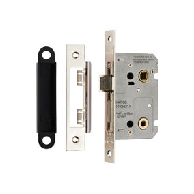 Eurospec Nickel Plate Easi-T Residential Bathroom Lock 65mm  (BAE5025NP)