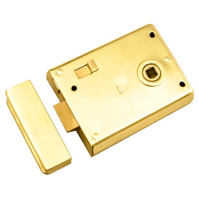 Eurospec Polished Brass Traditional Rim Latch (RLE8043PB)