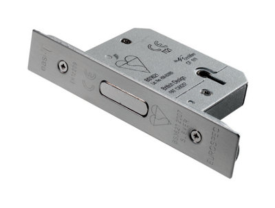 Eurospec Satin Stainless Steel Easi T 5 Lever BS Deadlock 64mm (LDB5525SSS)