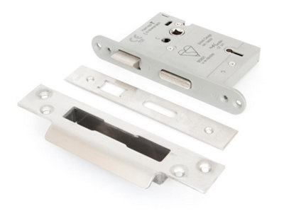 Eurospec Satin Stainless Steel Easi T 5 Lever BS Sashlock 76mm (LSB5530SSS)