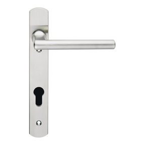 Eurospec Satin Stainless Steel Steelworx 316 Narrow Plate Straight Lever (SWNP120/92SSS)