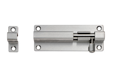 Eurospec Satin Stainless Steel Straight Barrel Bolt (BBT1080SSS)