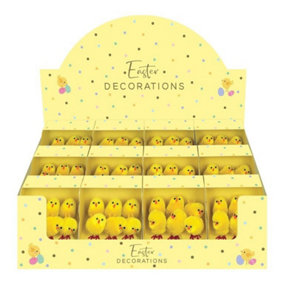 Eurowrap Chick Easter Decoration (Pack of 6) Yellow (One Size)