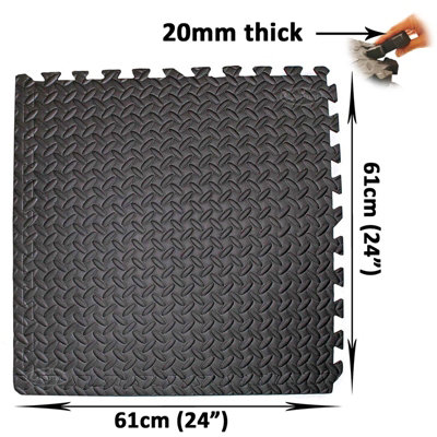 EVA 20mm Shock Absorbing Protective Gym Floor Mats Tiles