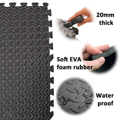 EVA 20mm Shock Absorbing Protective Gym Floor Mats/Tiles - 4