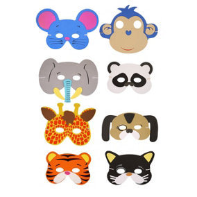 Eva Foam Animal Face Masks For Kids Birthday Party Bag Fillers Fancy Dress Accessories Assorted