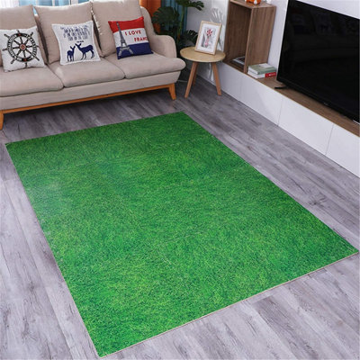 EVA Foam Mats Interlocking floor tile 60 x 60cm (48 SQ.FT), Pack of 12 Mats Green Grass Effect