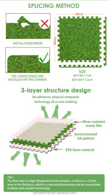 EVA Foam Mats Interlocking floor tile 60 x 60cm (48 SQ.FT), Pack of 12 ...