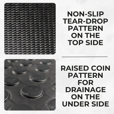 EVA Horse Stable Floor Mat - Black - 34mm - 6ft x 4ft - 4 Pack