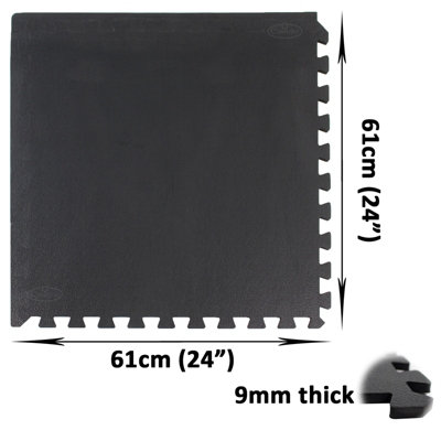 EVA Industrial Grey Mats Interlocking for Garage Gym Firm Foam Tiles - 5