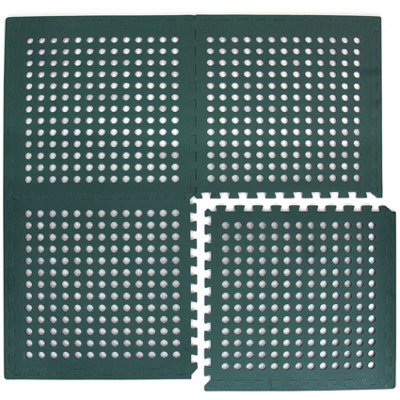 EVA Playground Floor Mats/Tiles for Gym Garden Anti-Fatigue Swing Slide Safety Green - 3