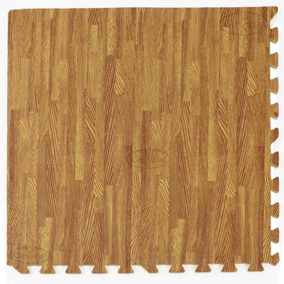 EVA Wood Effect Soft Foam Floor Mats/Tiles Home Flooring - 3
