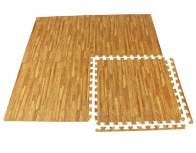 EVA Wood Effect Soft Foam Floor Mats/Tiles Home Flooring - 7