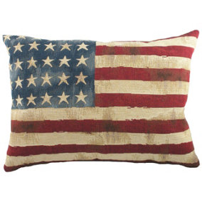 Evans Lichfield American Flag Embroidered Tapestry Polyester Filled Cushion