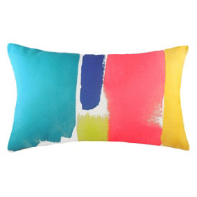 Evans Lichfield Aquarelle Abstract Rectangular Feather Filled Cushion