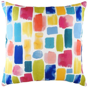 Evans Lichfield Aquarelle Dash Hand-Painted Watercolour Printed Polyester Filled Cushion