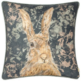 Evans Lichfield Avebury Hare Piped Feather Filled Cushion