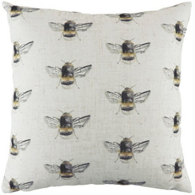 Evans Lichfield Bee Happy Repeat Printed Feather Filled Cushion