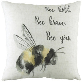 Evans Lichfield Bee You Slogan Polyester Filled Cushion