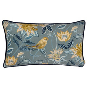 Evans Lichfield Chatsworth Aviary Velvet Piped Feather Filled Cushion