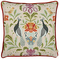Evans Lichfield Chatsworth Peacock Symmetrical Piped Cushion Cover