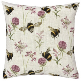 Evans Lichfield Country Bee Garden Floral Cushion Cover