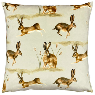 Evans Lichfield Country Running Hares Polyester Filled Cushion