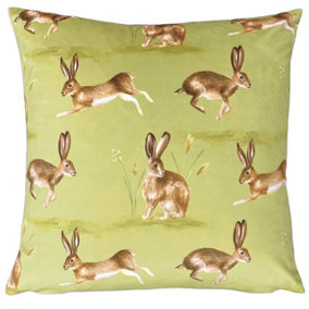 Evans Lichfield Country Running Hares Polyester Filled Cushion