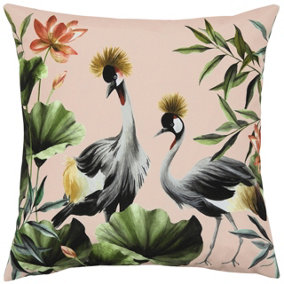 Evans Lichfield Cranes Printed UV & Water Resistant Outdoor Polyester Filled Cushion