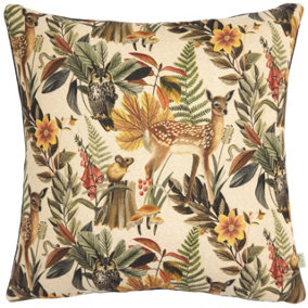 Evans Lichfield Forest Fawn Repeat Printed Cushion Cover