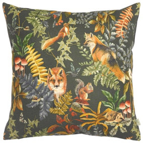Evans Lichfield Forest Fox Repeat Printed Cushion Cover