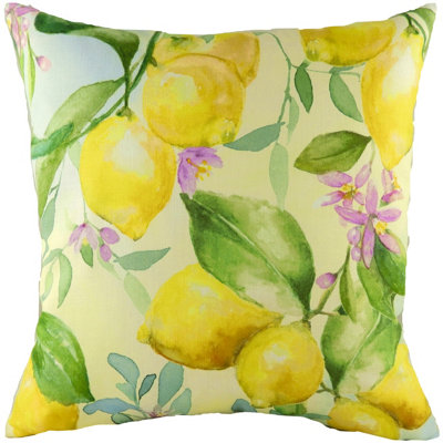 Evans Lichfield Fruit Lemons Printed Feather Filled Cushion