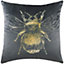 Evans Lichfield Gold Bee Rectangular Velvet Cushion Cover