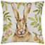 Evans Lichfield Grove Hare Watercolour-Painted Polyester Filled Cushion