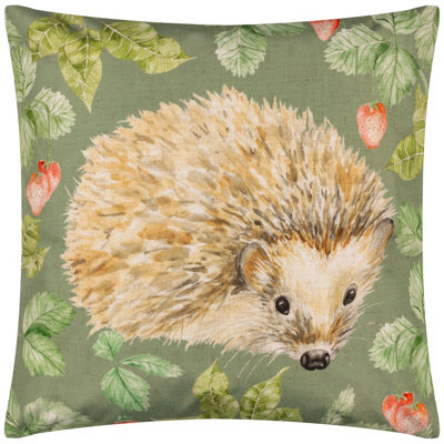 Evans Lichfield Grove Hedgehog UV & Water Resistant Outdoor Polyester Filled Cushion