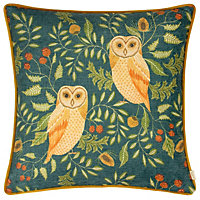 Evans Lichfield Hawthorn Owl Chenille Piped Cushion Cover