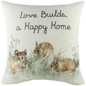 Evans Lichfield Hedgerow Mice Polyester Filled Cushion