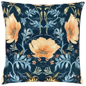 Evans Lichfield Heritage Peony Pipe Trimmed Polyester Filled Cushion