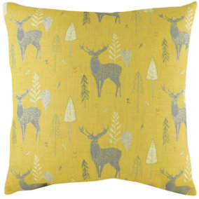 Evans Lichfield Hulder Stag Repeat Polyester Filled Cushion