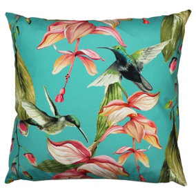 Evans Lichfield Hummingbird Floral Outdoor Polyester Filled Cushion