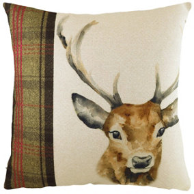 Evans Lichfield Hunter Stag Printed Cushion Cover