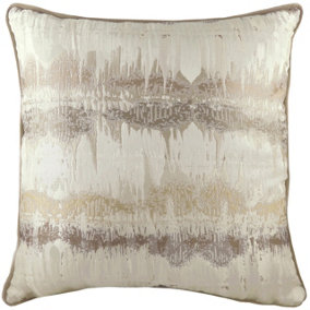 Evans Lichfield Inca Large Metallic Jacquard Pipe Trimmed Polyester Filled Cushion