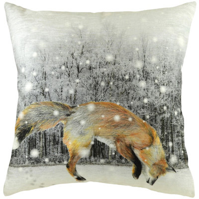 Evans Lichfield Jumping Fox Polyester Filled Cushion