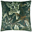 Evans Lichfield Kibale Jungle Leaves Hand-Painted Printed Piped Polyester Filled Cushion