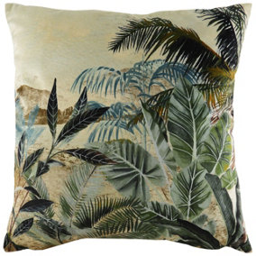 Evans Lichfield Kibale Tropical Printed Feather Filled Cushion